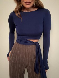 Cropped Amarração Venettia Azul