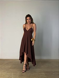 Vestido Midi Colcci Marrom