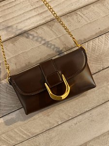 Bolsa Courino Pequena Marrom