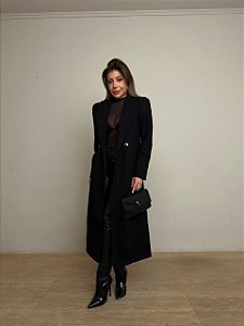 Maxi Casaco Venettia Preto