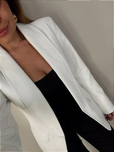 Maxi Blazer Courino Positano Branco