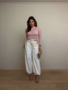 Calça Linho Venettia Bege Cru