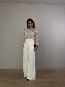Calça Alfaiataria Savelli Bege Creme