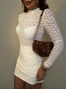 Bolsa Courino Meia-Lua Caramelo