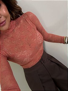 Blusa Renda Odette Pêssego
