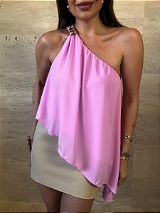 Blusa Assimétrica Alba Rosa