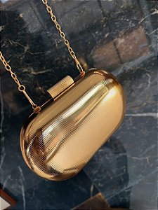 Clutch Dourada Metalizada