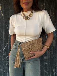 Bolsa Palha Bege
