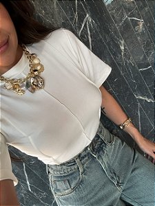 Conjunto Colar Pingentes + Brinco Dourado