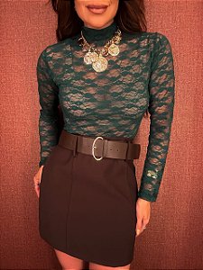 Blusa Renda Maya Verde Bandeira