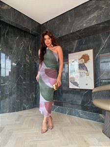 Vestido Nula Manga Estampado Claire