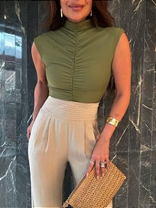 Body Drapeado Claire Verde