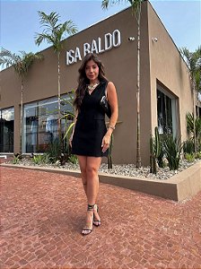 Vestido Curto Alfaiataria Amalfi Preto