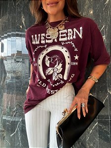 Maxi T-shirt Marie Beterraba Estonado