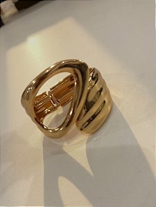 Bracelete Orgânico Assimétrico Dourado