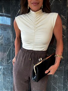Body Drapeado Claire Off White