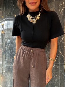 T-shirt Cropped Zoe Preto