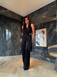 Conjunto Cetim Olívia Preto