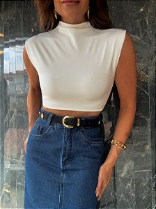 Cropped Gola Alta Victoria Branco