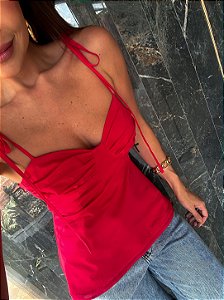 Blusa Amarração Livia Vermelha