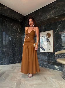 Vestido Midi Colcci Caramelo