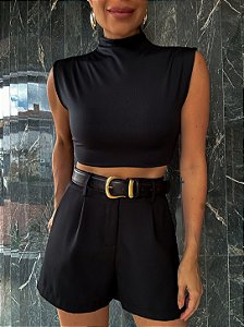 Cropped Gola Alta Victoria Preto