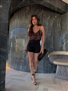 Short Alfaiataria Francesca Preto
