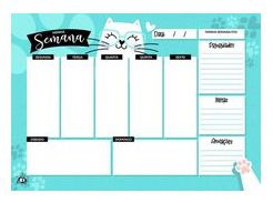 PLANNER DE MESA SEMANAL MIAU