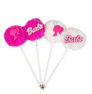 KIT C/6 LÁPIS POMPOM BARBIE