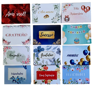 KIT C/ 100 CARTÕES MÉDIOS DIA A DIA