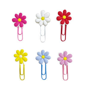 CARTELA C/4 CLIPS C/ APLIQUE EMBORRACHADO - FLORES