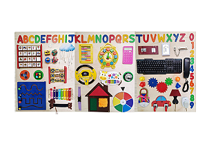 PAINEL DE ATIVIDADES SENSORIAIS MONTESSORI TRIPLO 1,80x80