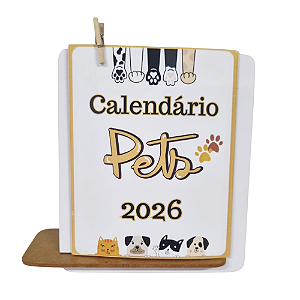 CALENDÁRIO DE MESA 2026
