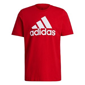 Camisa Adidas Essentials Big Logo Masculina Vermelha