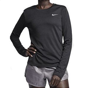Camisa Nike Miler Feminina Preta