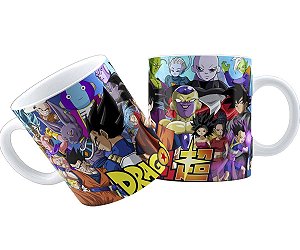 Caneca Cerâmica Branca Personalizada Sublime Dragon Ball Super - Personagens #1