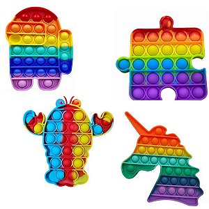 Brinquedo Antiestress - Fidget Toys Pop It - Arco Íris