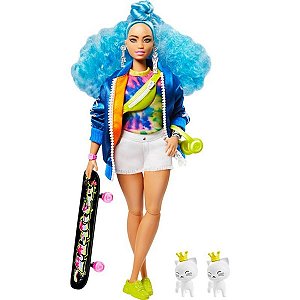 Barbie Extra Cabelos Azuis - Malibu - Mattel