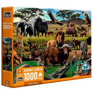Quebra Cabeça Savana Africana 1000 Peças - Toyster