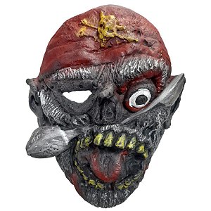 Máscara Halloween Latex Caveira Pirata