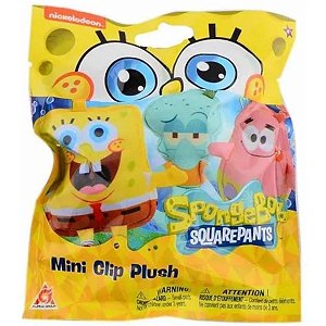 Mini Clip Plush Chaveiro Bob Esponja Colección Nickelodeon