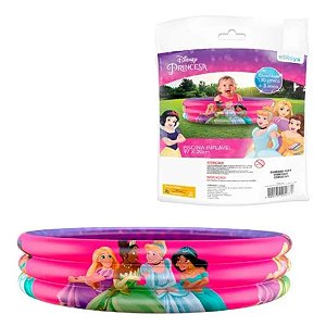 Piscina Infantil Inflável Princesas Disney 130 Litros- Etitoys