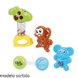 Chocalho Animais 4 Peças - Paki Toys