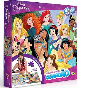 Quebra-cabeça Grandão Princesas Disney 48 Peças- Toyster