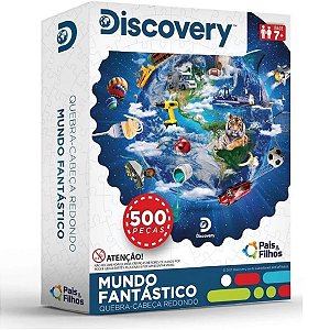 Quebra-cabeça redondo Discovery mundo fantástico 500 peças