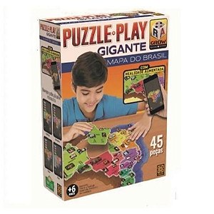 Quebra-Cabeça Puzzle Play Gigante - Mapa Do Brasil