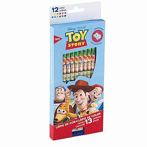 Lápis de Cor Toy Story Disney Tris 12 Cores com Apontador