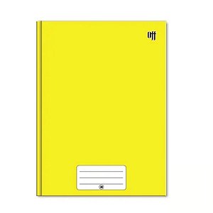 Caderno Brochura 1/4 Capa Dura Amarelo 48 Folhas Off