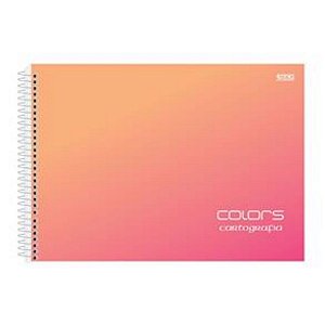 Caderno Cartografia Espiral Colors Degradê 60 Folhas - São Domingos