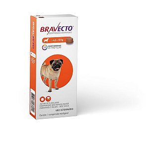 Antipulgas e Carrapatos Bravecto MSD 250 gr para Cães de 4,5 a 10 kg